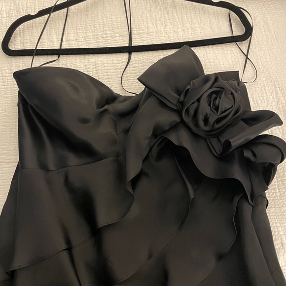 Teri Jon Black Ruffled Maxi Dress - Picture 3 of 5